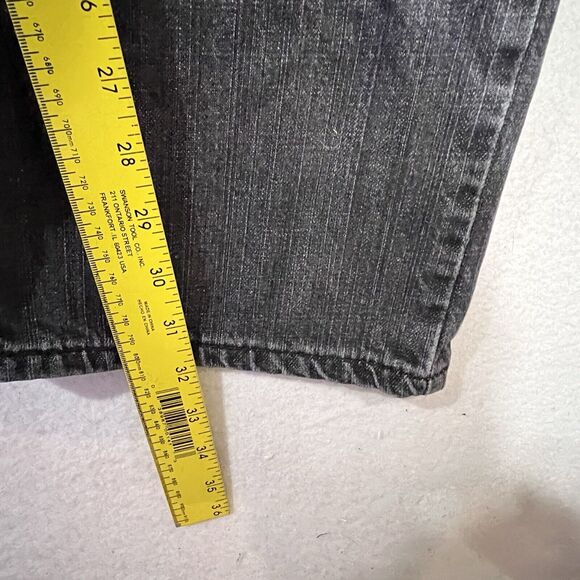 Levis Mens 505 Jeans 38 X 32 Black Fade Straight - Picture 6 of 9